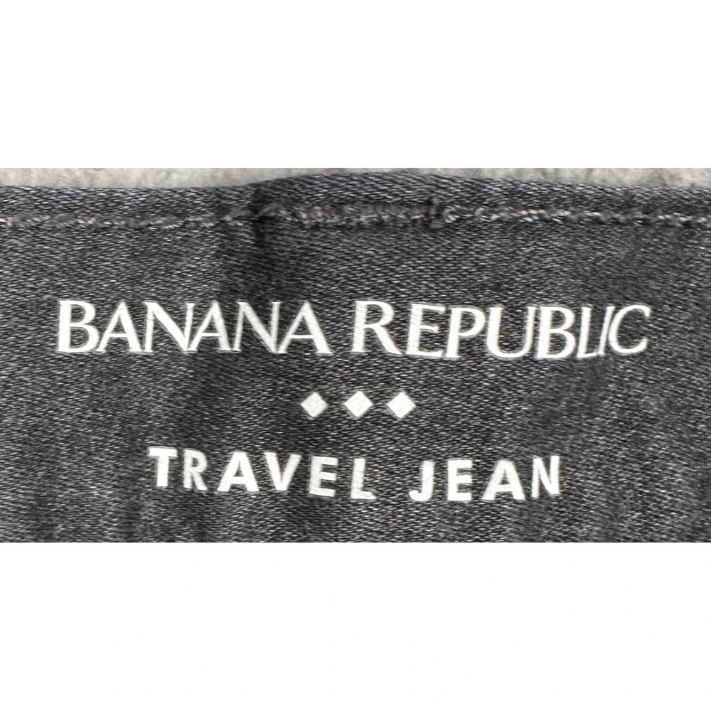 Banana Republic Travel Jeans Mens 33X30 Grey Slim Fit Straight Leg Denim Stretch